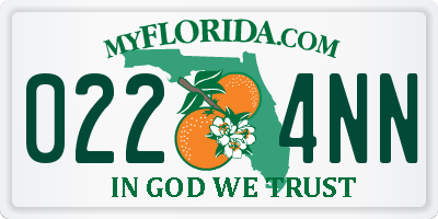 FL license plate 0224NN