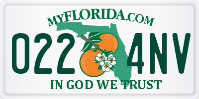 FL license plate 0224NV