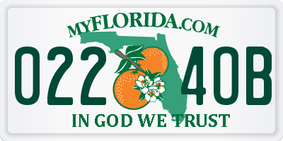 FL license plate 0224OB