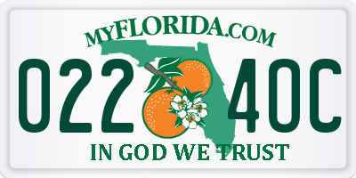 FL license plate 0224OC