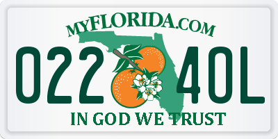 FL license plate 0224OL