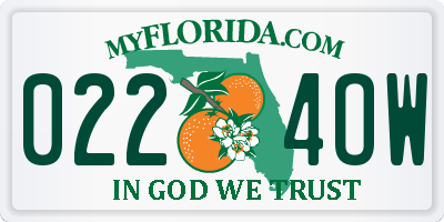FL license plate 0224OW
