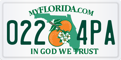 FL license plate 0224PA