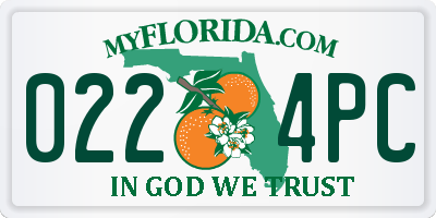 FL license plate 0224PC
