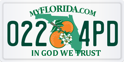 FL license plate 0224PD