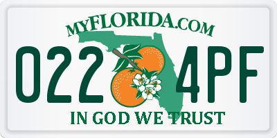 FL license plate 0224PF