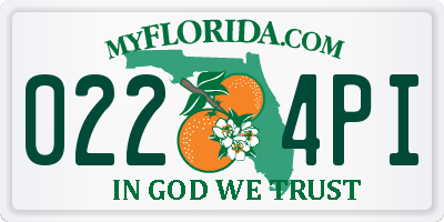 FL license plate 0224PI