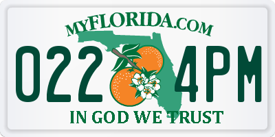 FL license plate 0224PM