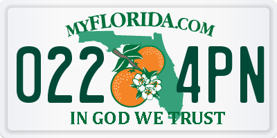FL license plate 0224PN