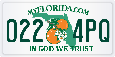 FL license plate 0224PQ