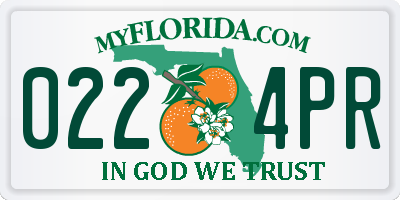 FL license plate 0224PR