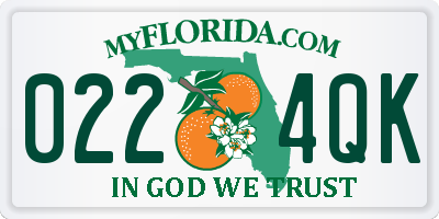 FL license plate 0224QK