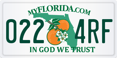 FL license plate 0224RF