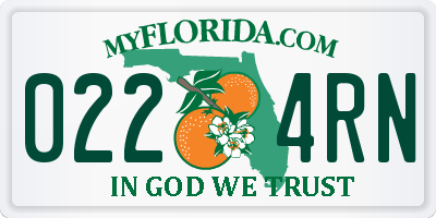 FL license plate 0224RN