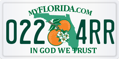 FL license plate 0224RR
