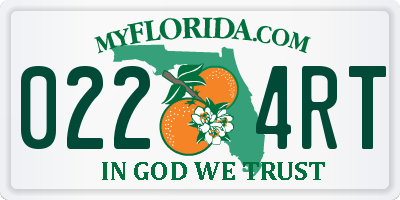 FL license plate 0224RT