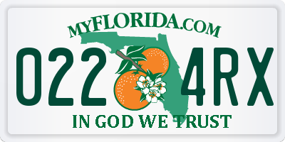 FL license plate 0224RX