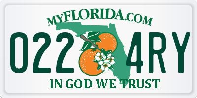 FL license plate 0224RY