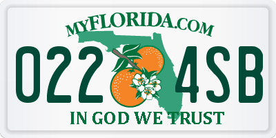 FL license plate 0224SB