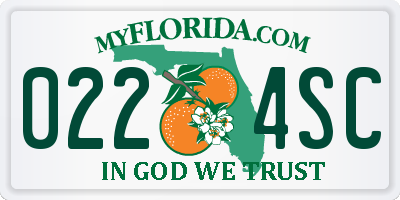 FL license plate 0224SC