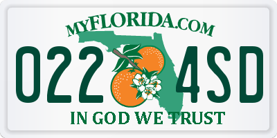 FL license plate 0224SD