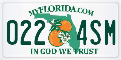FL license plate 0224SM