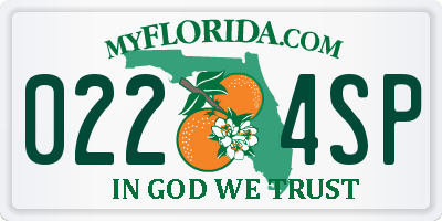 FL license plate 0224SP
