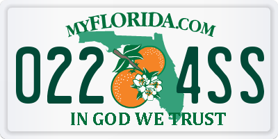 FL license plate 0224SS