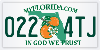 FL license plate 0224TJ