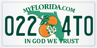 FL license plate 0224TO