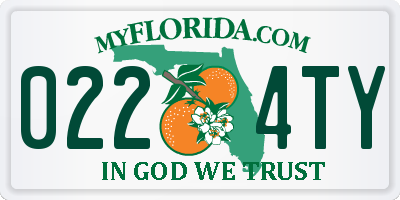 FL license plate 0224TY