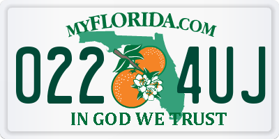 FL license plate 0224UJ