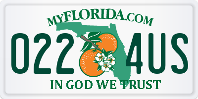 FL license plate 0224US