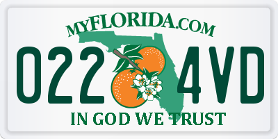 FL license plate 0224VD