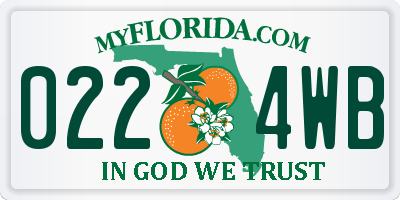 FL license plate 0224WB