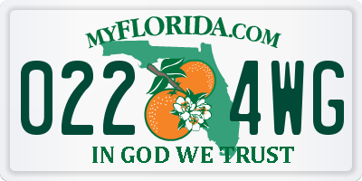 FL license plate 0224WG