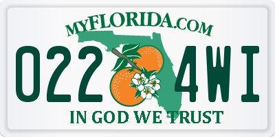 FL license plate 0224WI