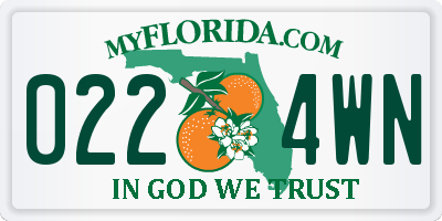 FL license plate 0224WN