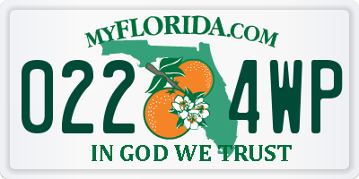 FL license plate 0224WP