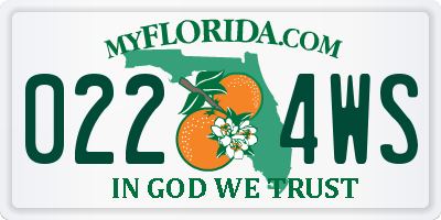 FL license plate 0224WS