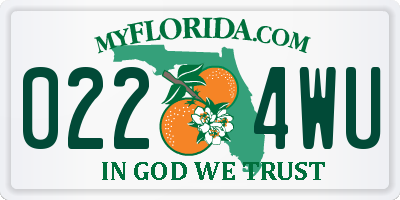 FL license plate 0224WU