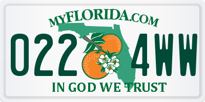 FL license plate 0224WW
