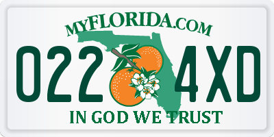 FL license plate 0224XD