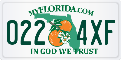 FL license plate 0224XF