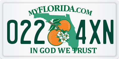 FL license plate 0224XN