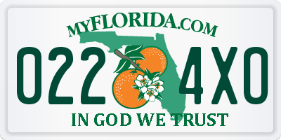 FL license plate 0224XO