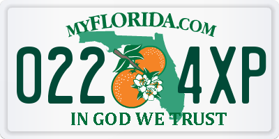 FL license plate 0224XP