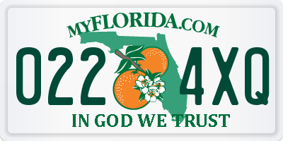 FL license plate 0224XQ