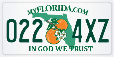 FL license plate 0224XZ