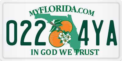 FL license plate 0224YA